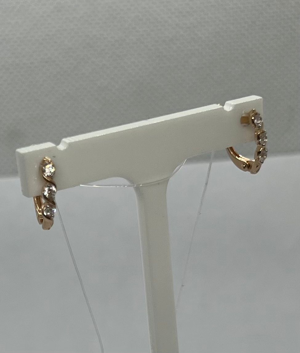 000552-1102 СЕРЬГИ С КАМНЯМИ (Au 585)