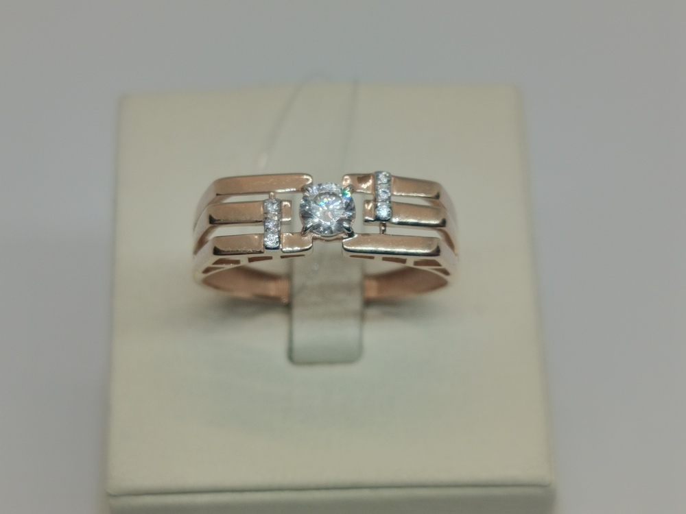 КОЛЬЦО С КАМНЯМИ (Au 585)