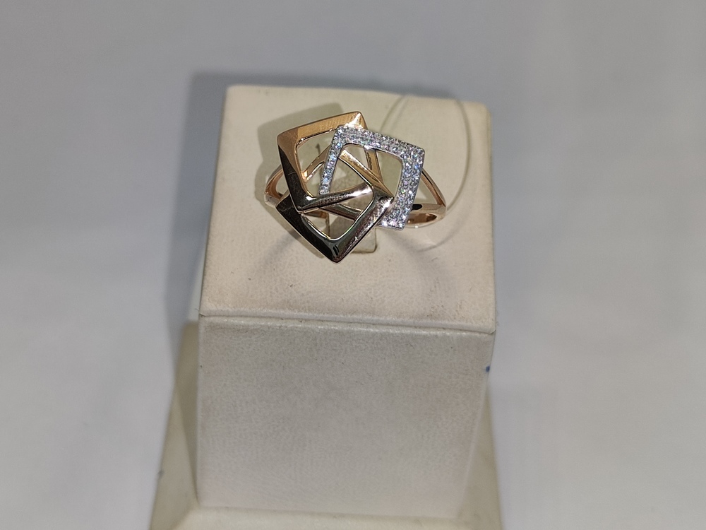 КОЛЬЦО С КАМНЯМИ (Au 585)