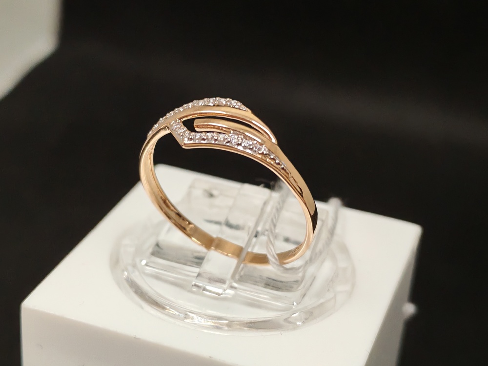 КОЛЬЦО С КАМНЯМИ (Au 585)