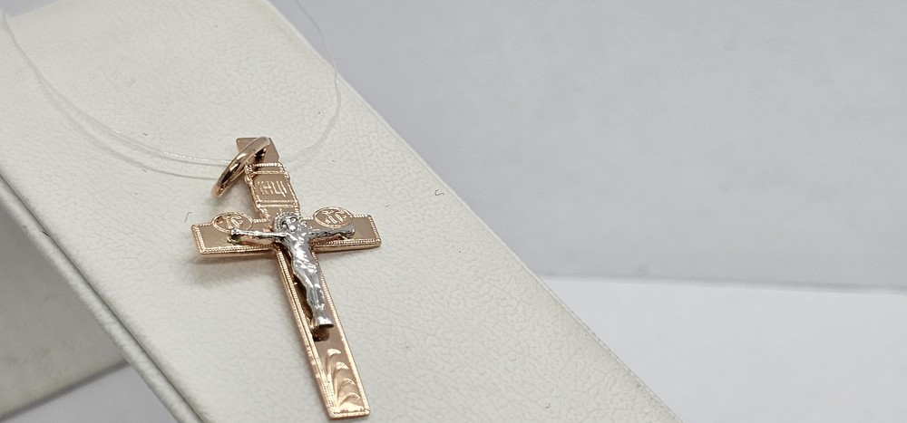 ПОДВЕСКА КРЕСТ без камня (Au 585)