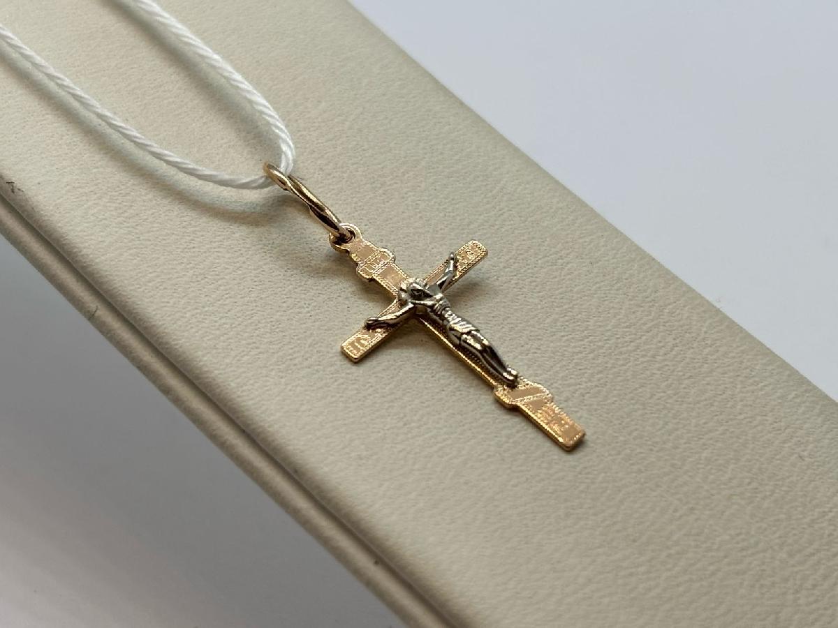 ПОДКБК585 ПОДВЕСКА КРЕСТ БЕЗ КАМНЯ (Au 585)