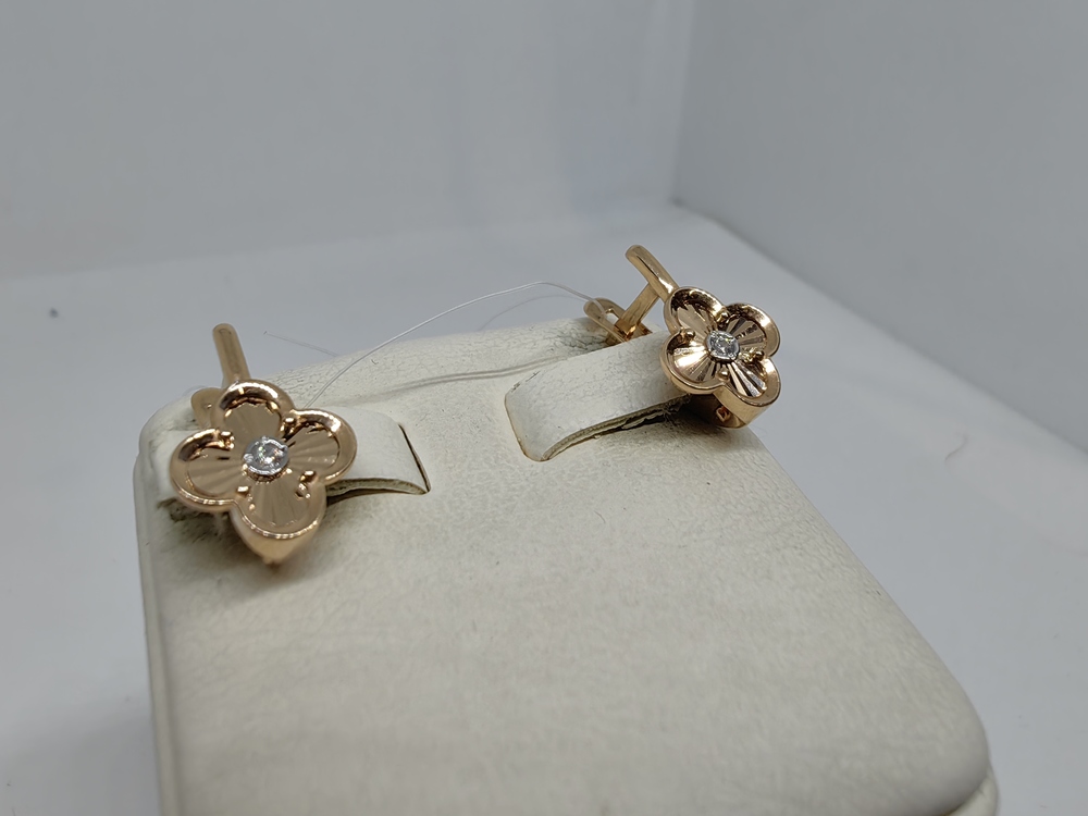 СЕРЬГИ С КАМНЕМ (Au 585)