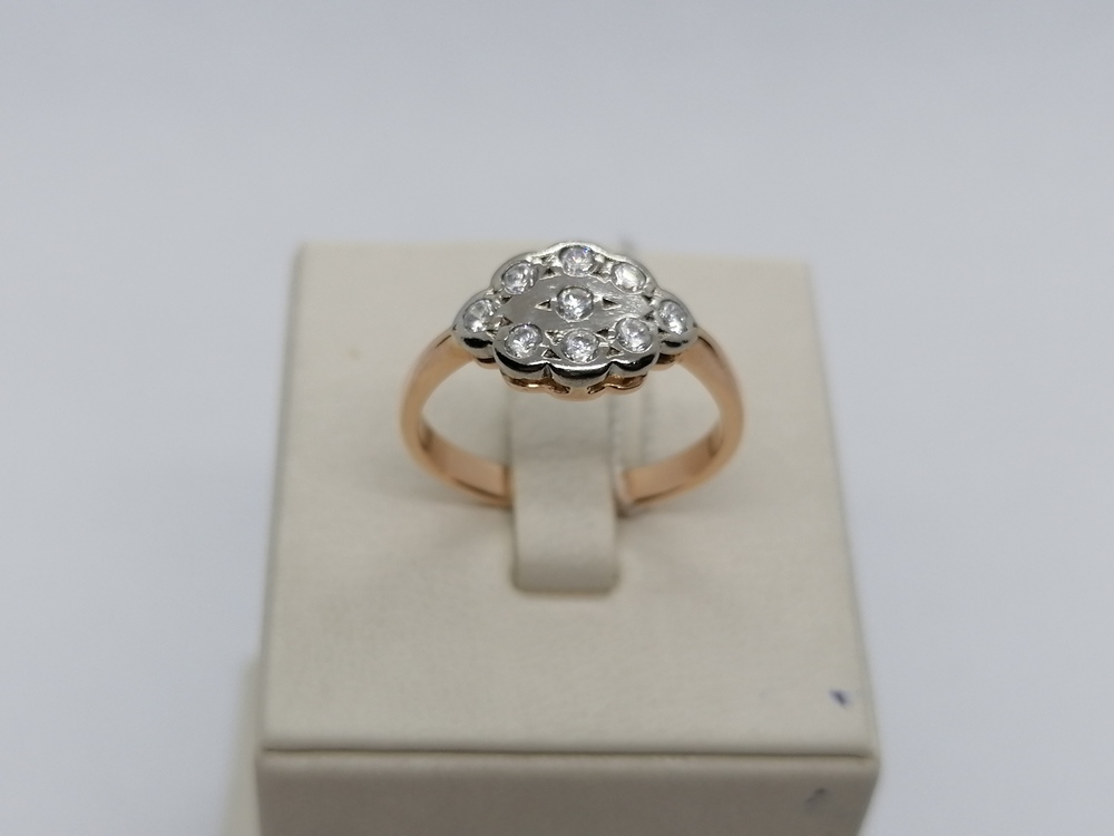 КОЛКМИ585 КОЛЬЦО С КАМНЯМИ (Au 585)