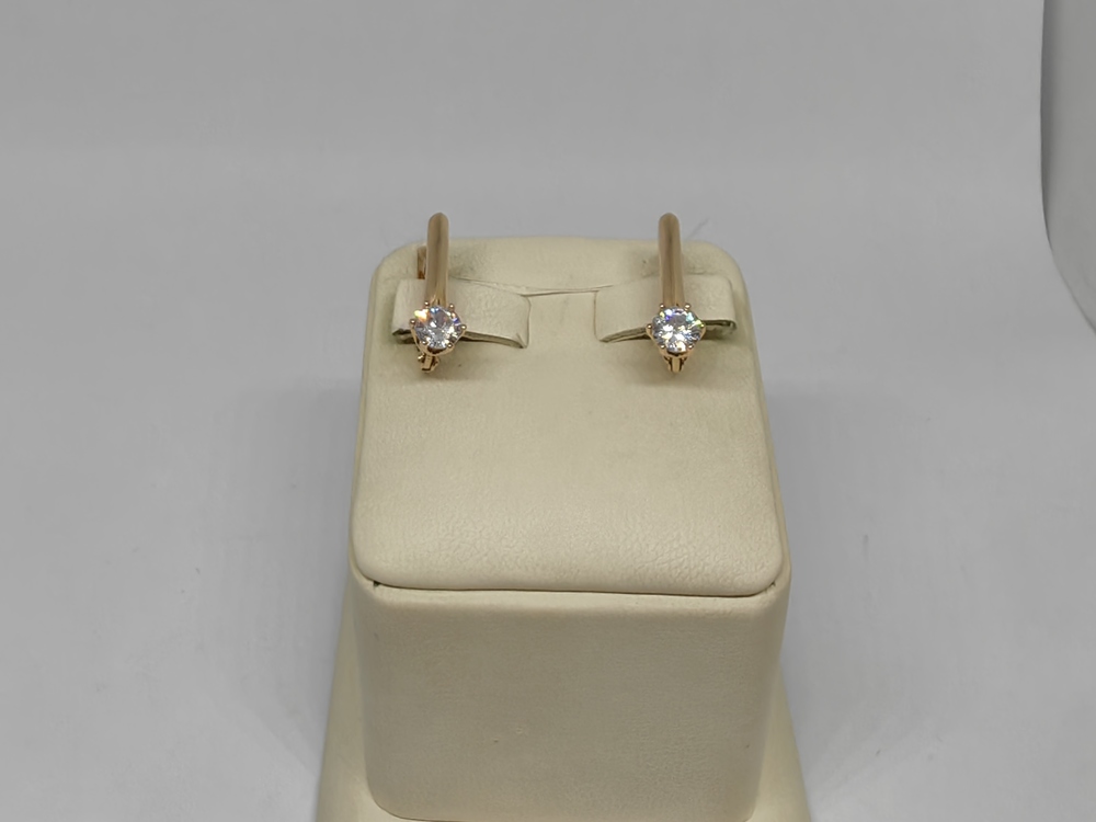 СЕРЬГИ С КАМНЕМ (Au 585)