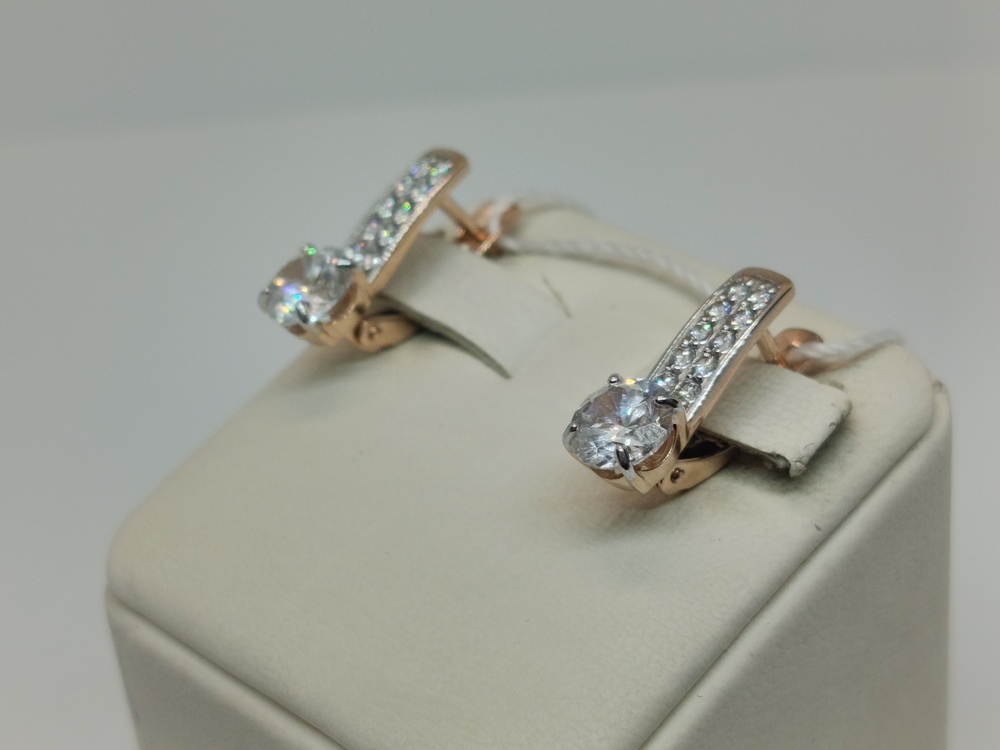 СЕРЬГИ С КАМНЯМИ (Au 585)