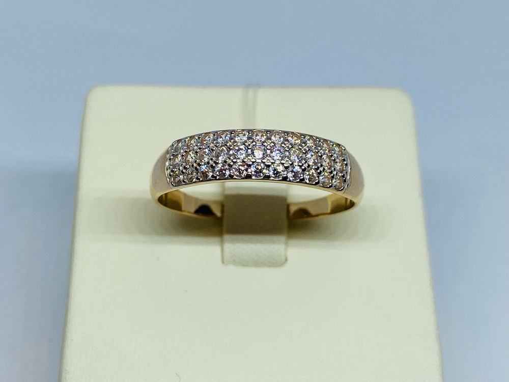 КОЛЬЦО С КАМНЯМИ (Au 585)