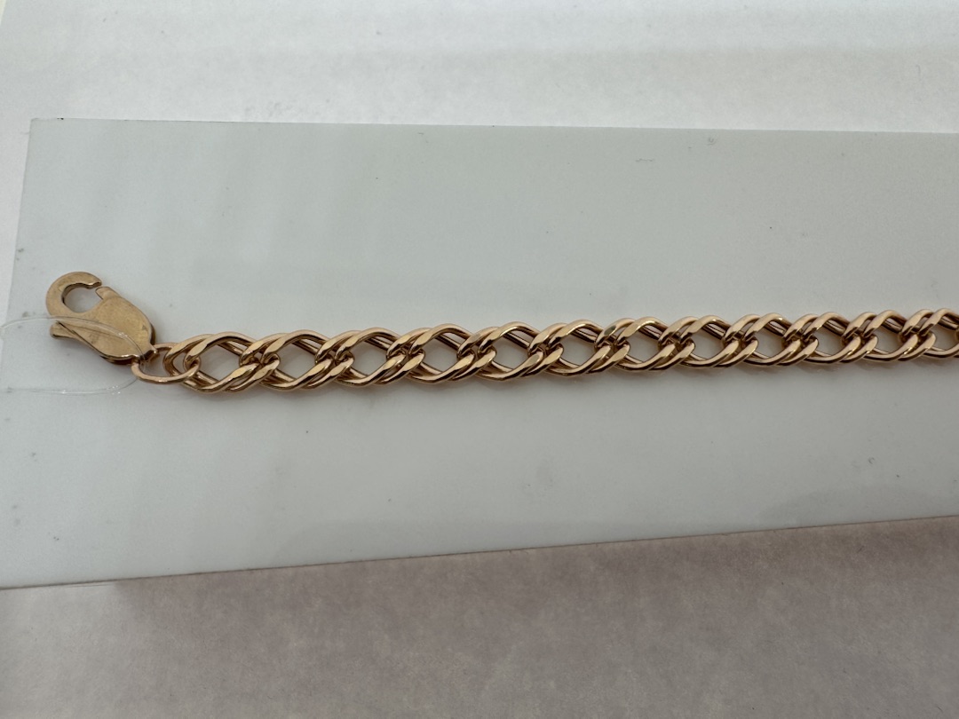 БРАСЛЕТ ПУСТОТЕЛЫЙ Ромб двойной (Au 585)