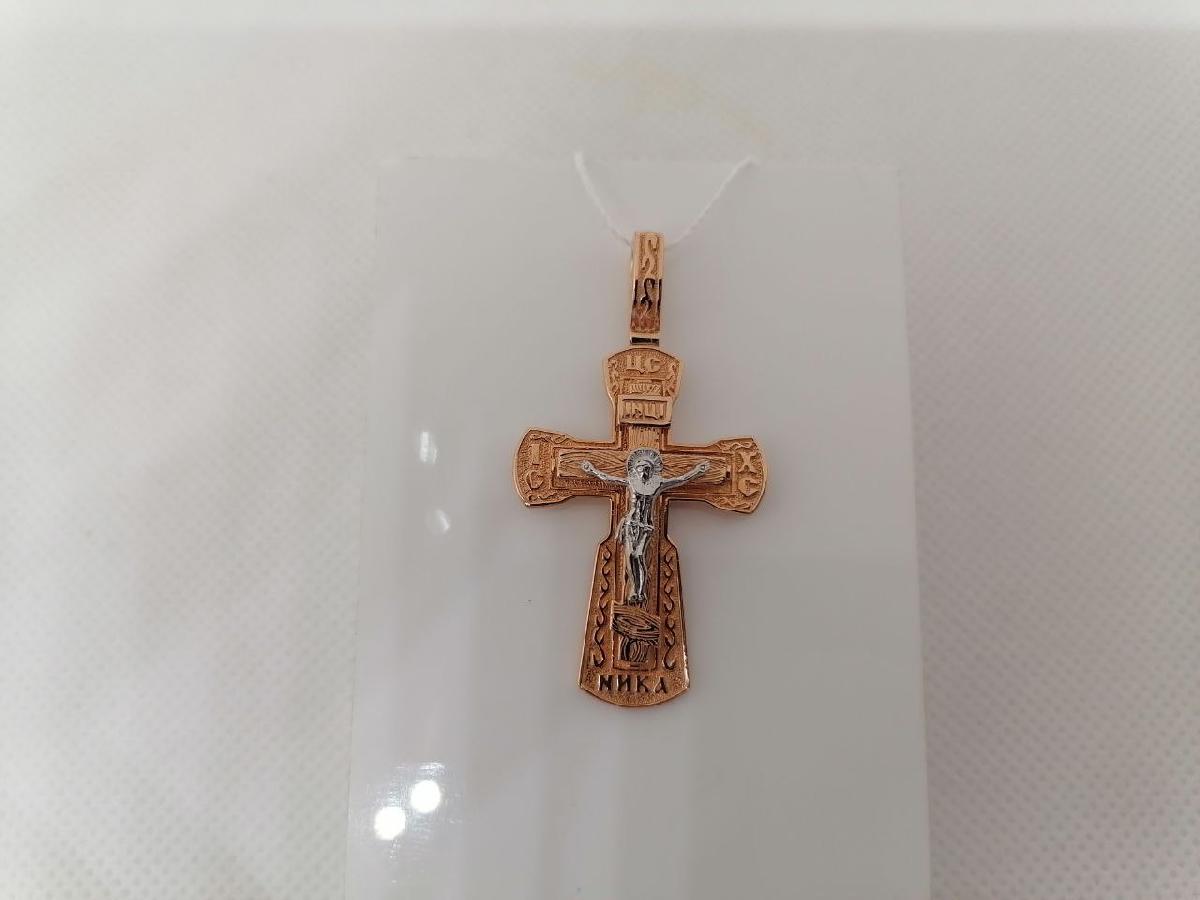 ПОДВЕСКА КРЕСТ без камня (Au 585)