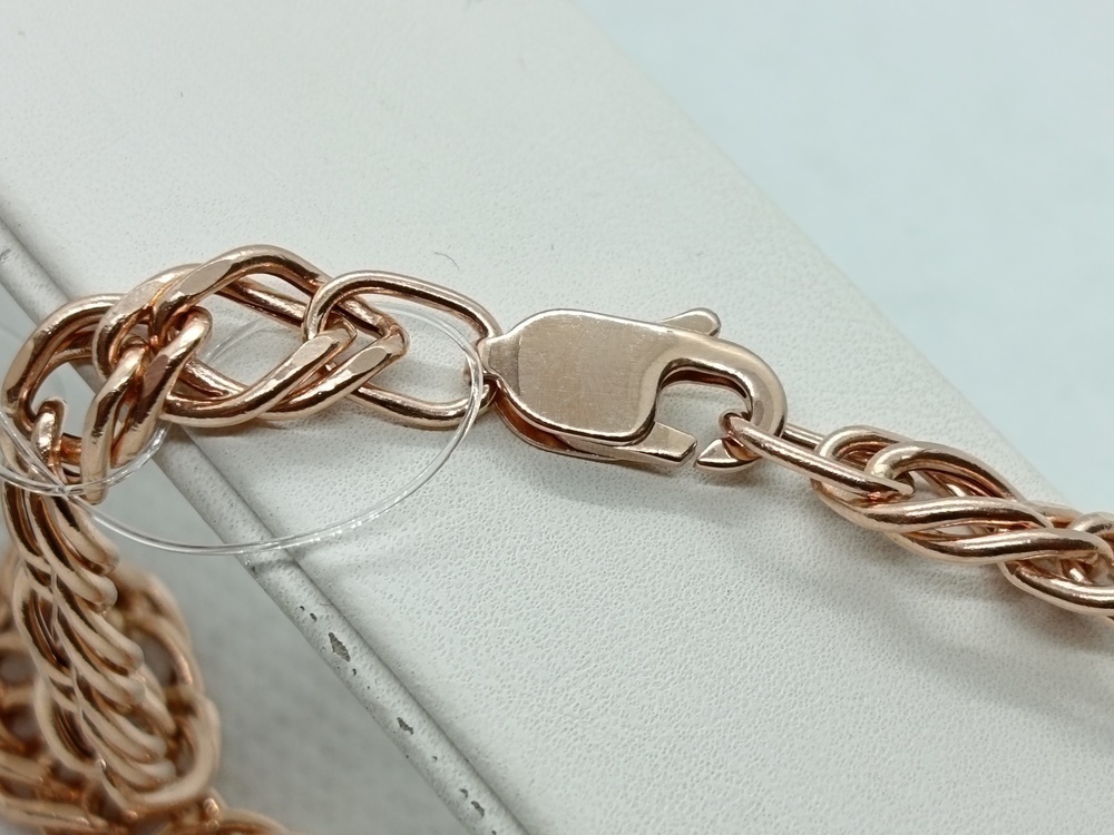 БРАСЛЕТ ПУСТОТЕЛЫЙ Ромб двойной (Au 585)