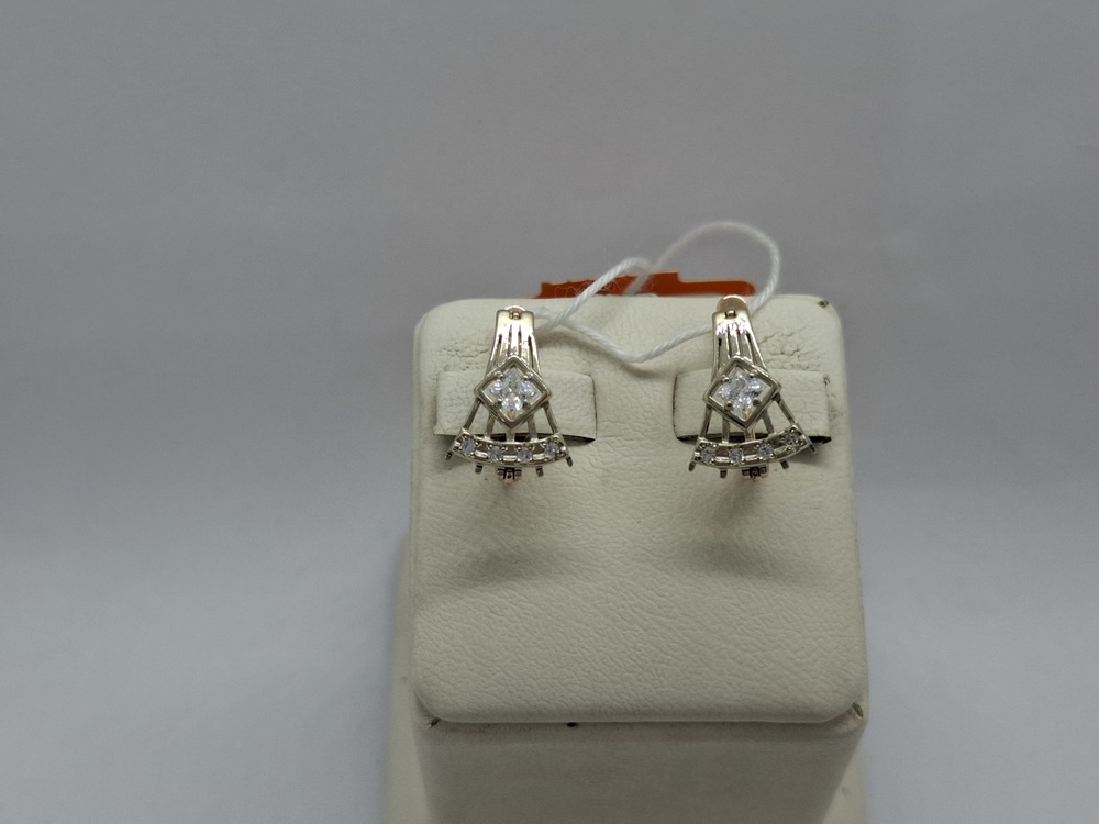 СКМИ585 СЕРЬГИ С КАМНЯМИ (Au 585)