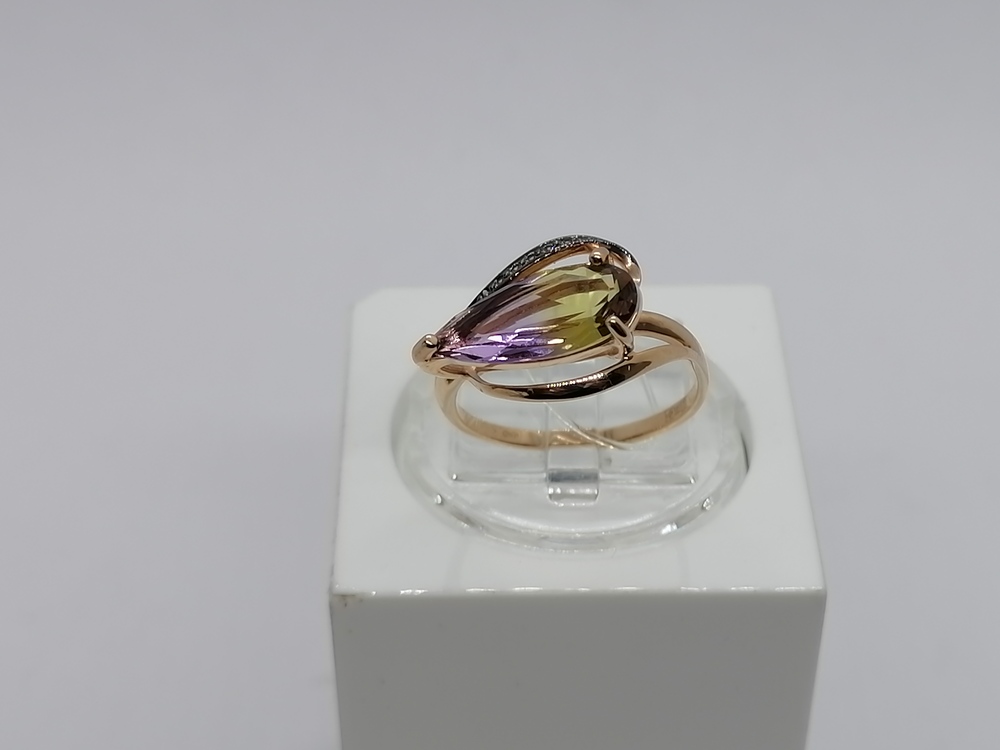 КОЛЬЦО С КАМНЯМИ (Au 585)