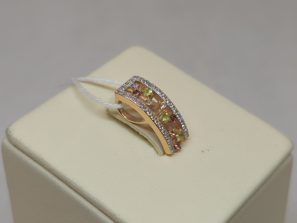 ПОДКМИ585 ПОДВЕСКА С КАМНЯМИ (Au 585)