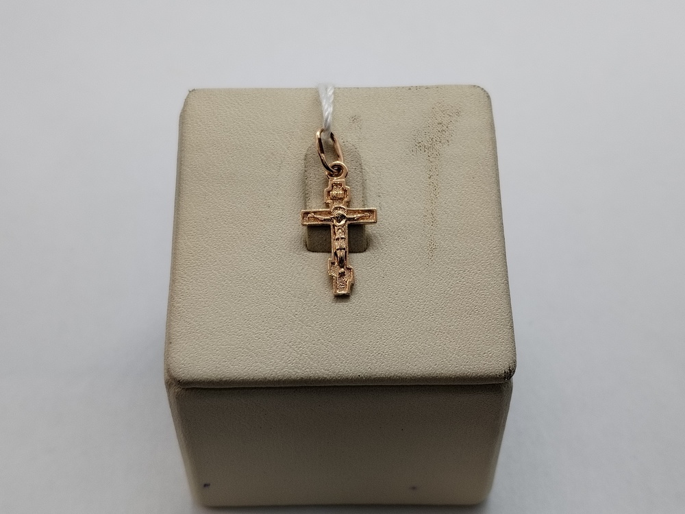 ПОДВЕСКА КРЕСТ БЕЗ КАМНЯ (Au 585)