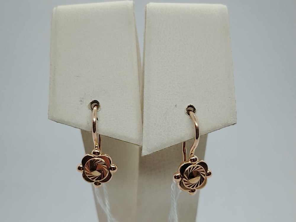 СБКМ585 СЕРЬГИ БЕЗ КАМНЯ (Au 585)