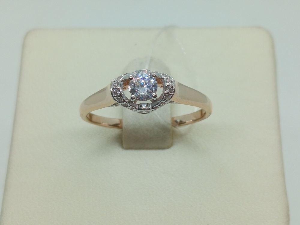 КОЛЬЦО С КАМНЯМИ (Au 585)