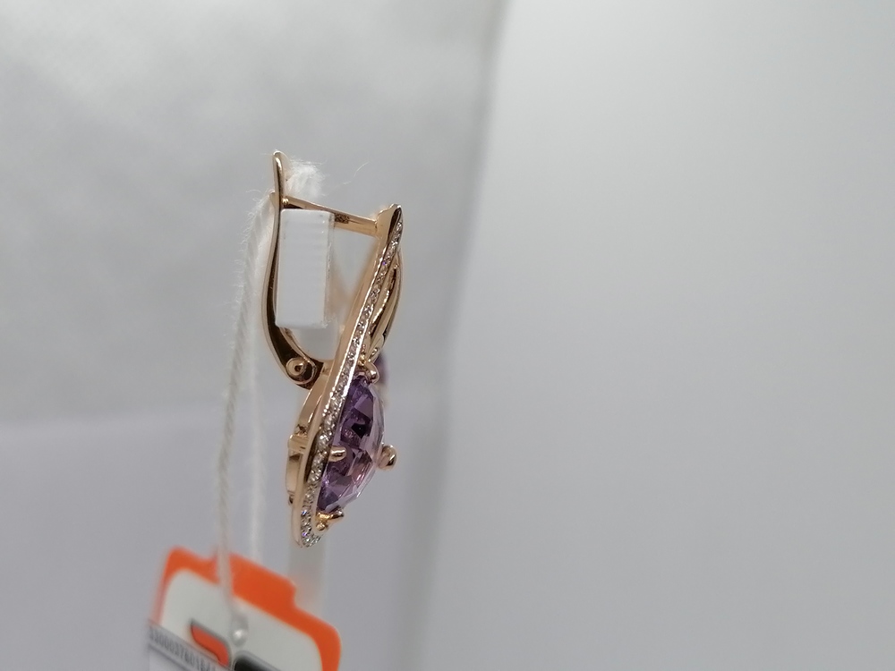 СКМИ585 СЕРЬГИ С КАМНЯМИ (Au 585)