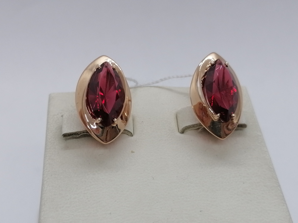 СЕРЬГИ С КАМНЕМ (Au 585)