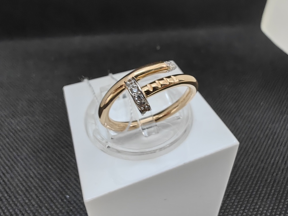 КОЛЬЦО С КАМНЯМИ (Au 585)