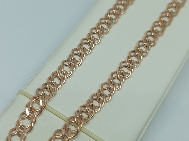 НЦ 12-076ПГ ЦЕПЬ ПУСТОТЕЛАЯ Ромб двойной (Au 585)