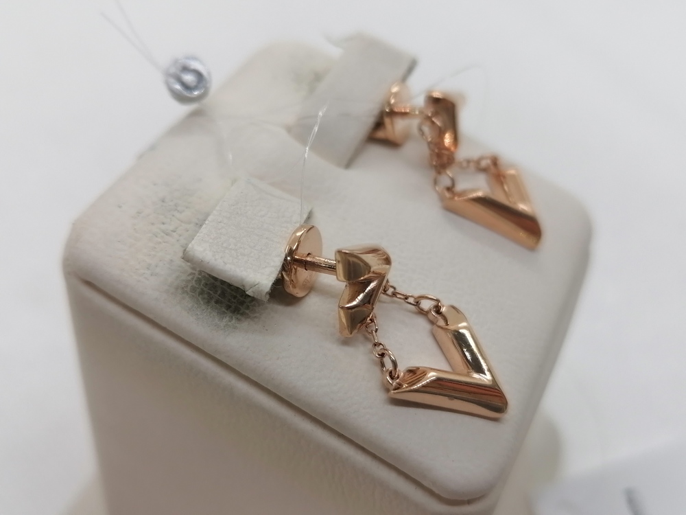 930410 СЕРЬГИ ПУСЕТЫ без камня (Au 585)