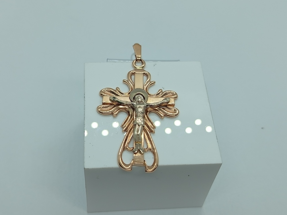 ПОДКБК585 ПОДВЕСКА КРЕСТ БЕЗ КАМНЯ (Au 585)