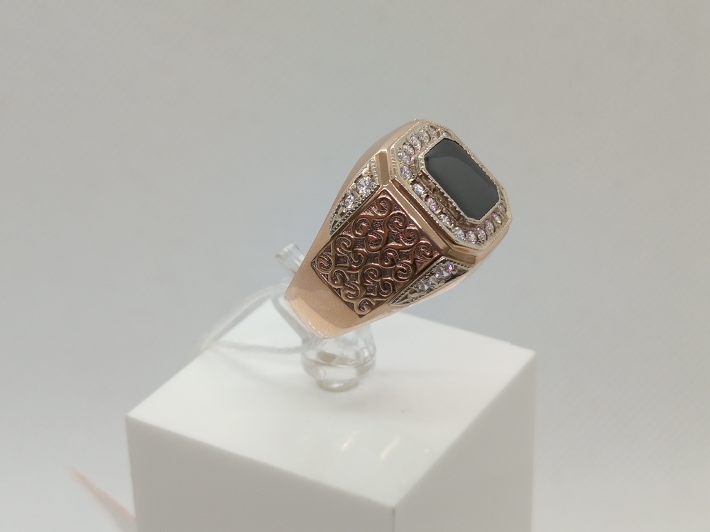 ПЕЧАТКА С КАМНЯМИ (Au 585)