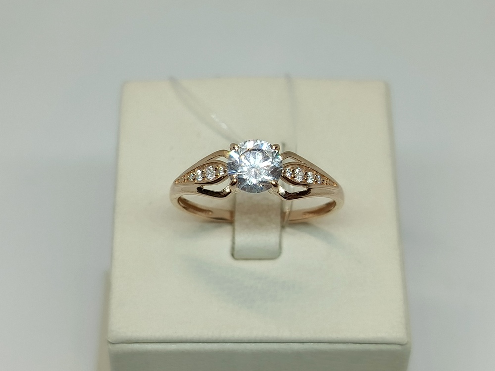 КОЛЬЦО С КАМНЯМИ (Au 585)