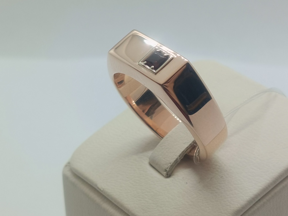 КОЛЬЦО ПЕЧАТКА Гранат (Au 585)