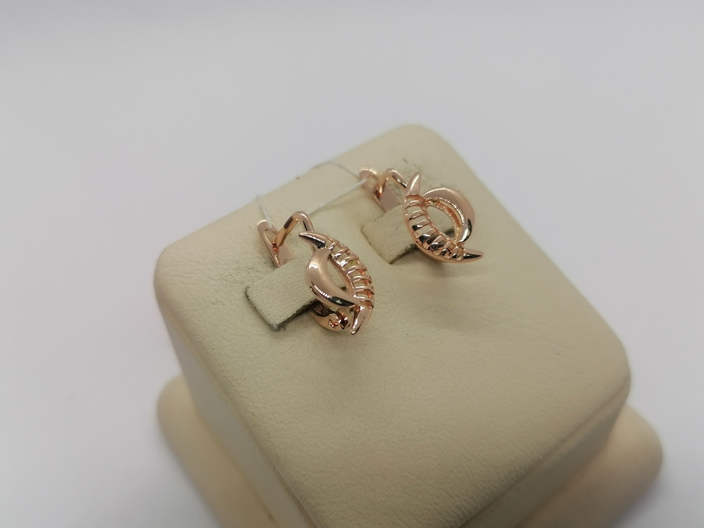 СБКМ585 СЕРЬГИ БЕЗ КАМНЯ (Au 585)