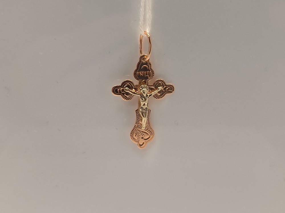 ПОДКБК585 ПОДВЕСКА КРЕСТ БЕЗ КАМНЯ (Au 585)