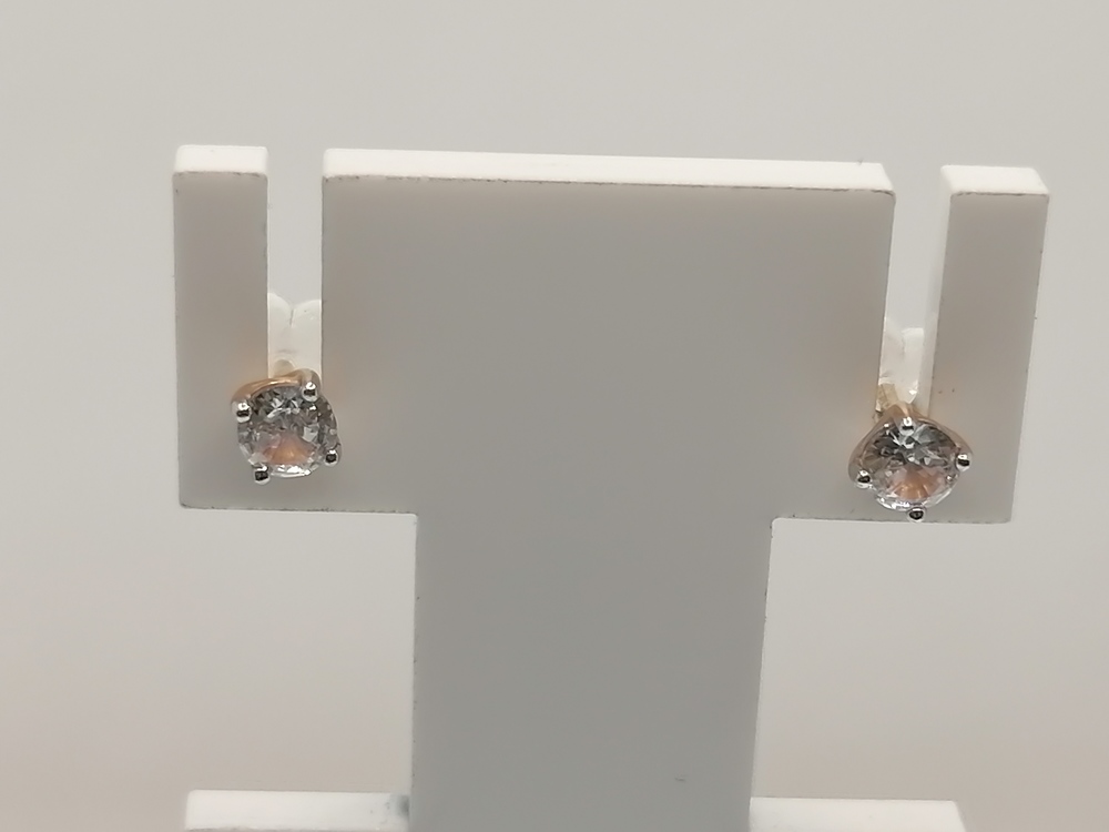 СЕРЬГИ ПУСЕТЫ с камнем (Au 585)