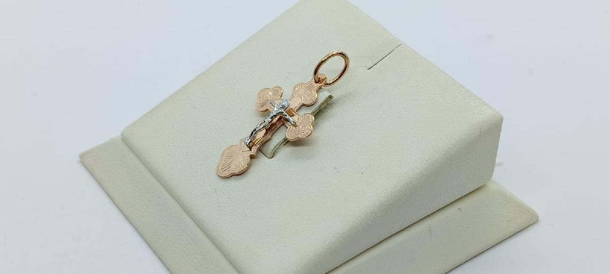 ПОДВЕСКА КРЕСТ без камня (Au 585)