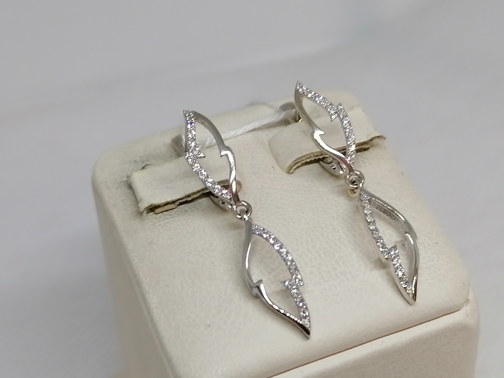 СКМИ585 СЕРЬГИ С КАМНЯМИ (Au 585)