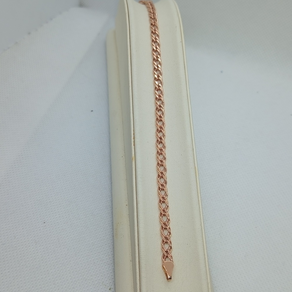 БРАСЛЕТ ПУСТОТЕЛЫЙ Ромб двойной Au 585