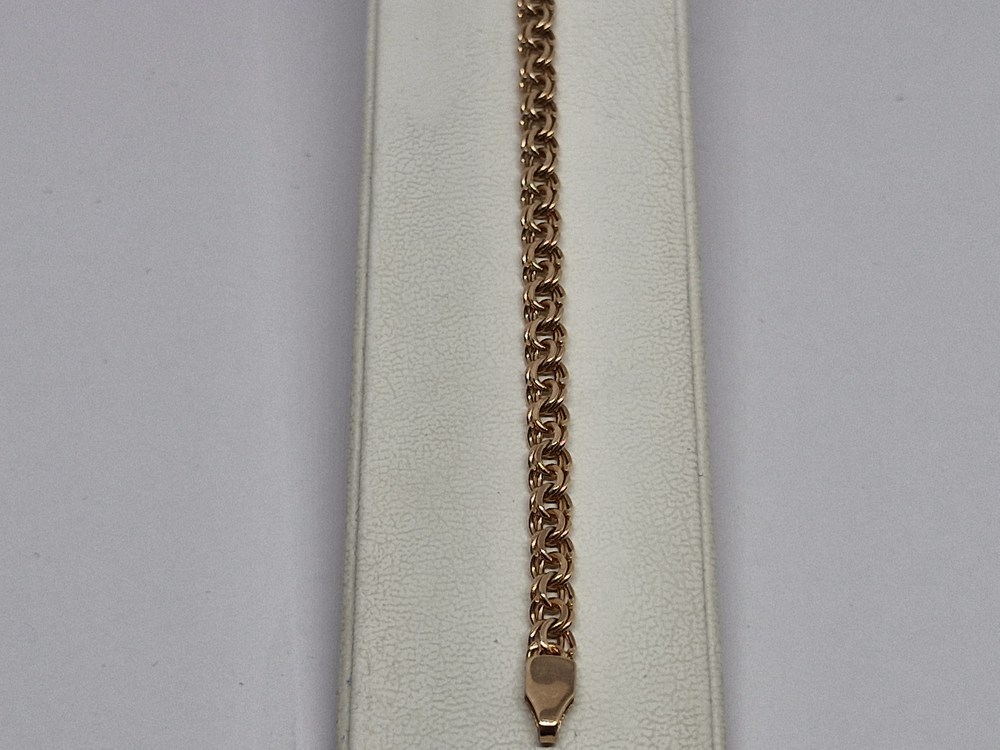 БЛБ585 БРАСЛЕТ ПОЛНОВЕСНЫЙ Бисмарк (Au 585)