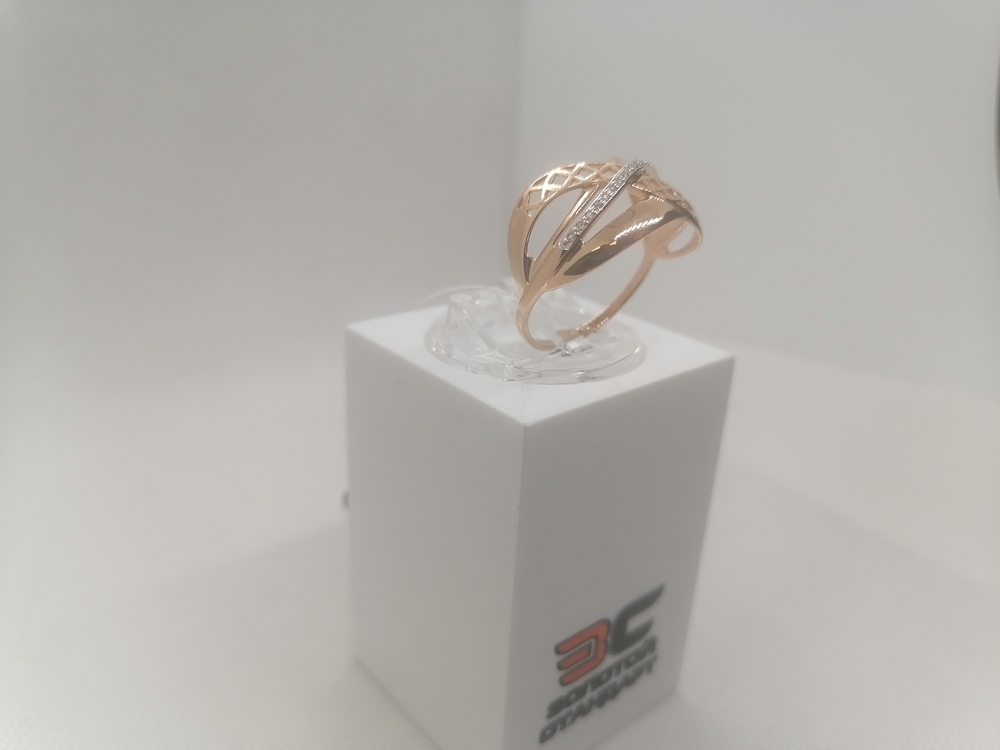 017720 КОЛЬЦО С  КАМНЯМИ (Au 585)