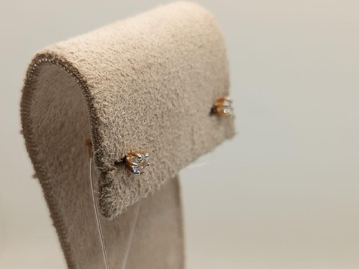 СЕРЬГИ ПУСЕТЫ с камнем (Au 585)