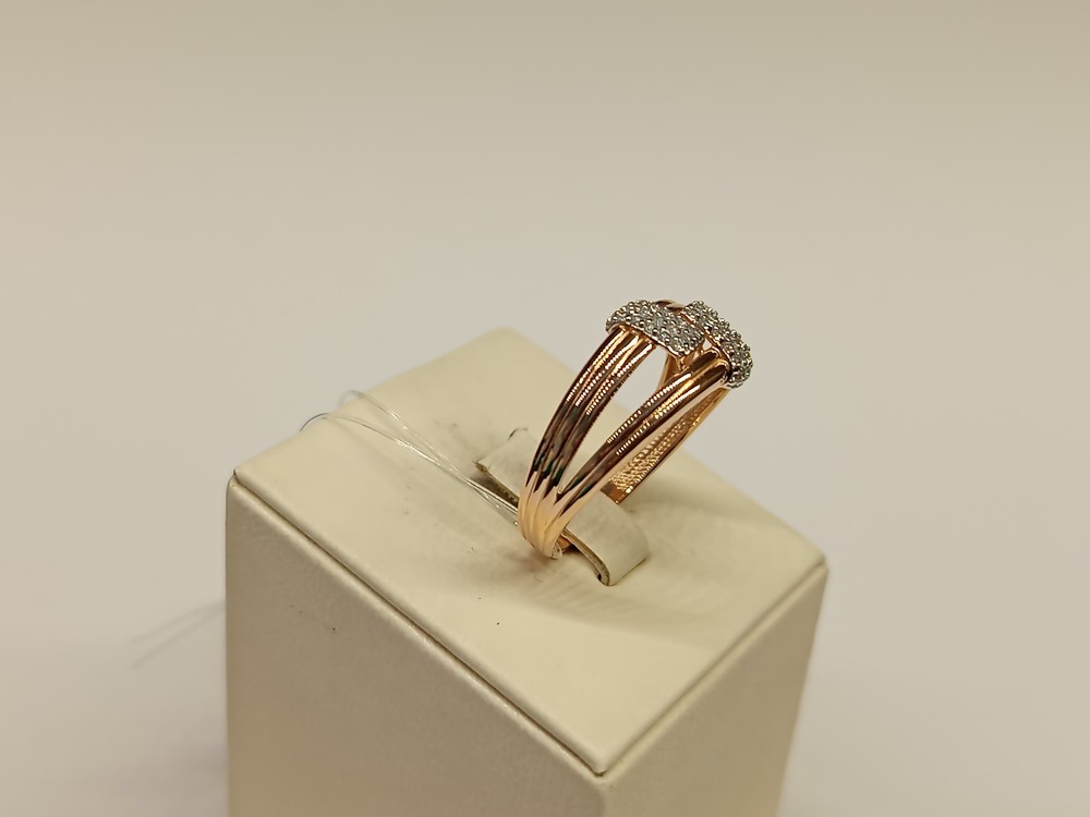 КОЛЬЦО С КАМНЯМИ (Au 585)