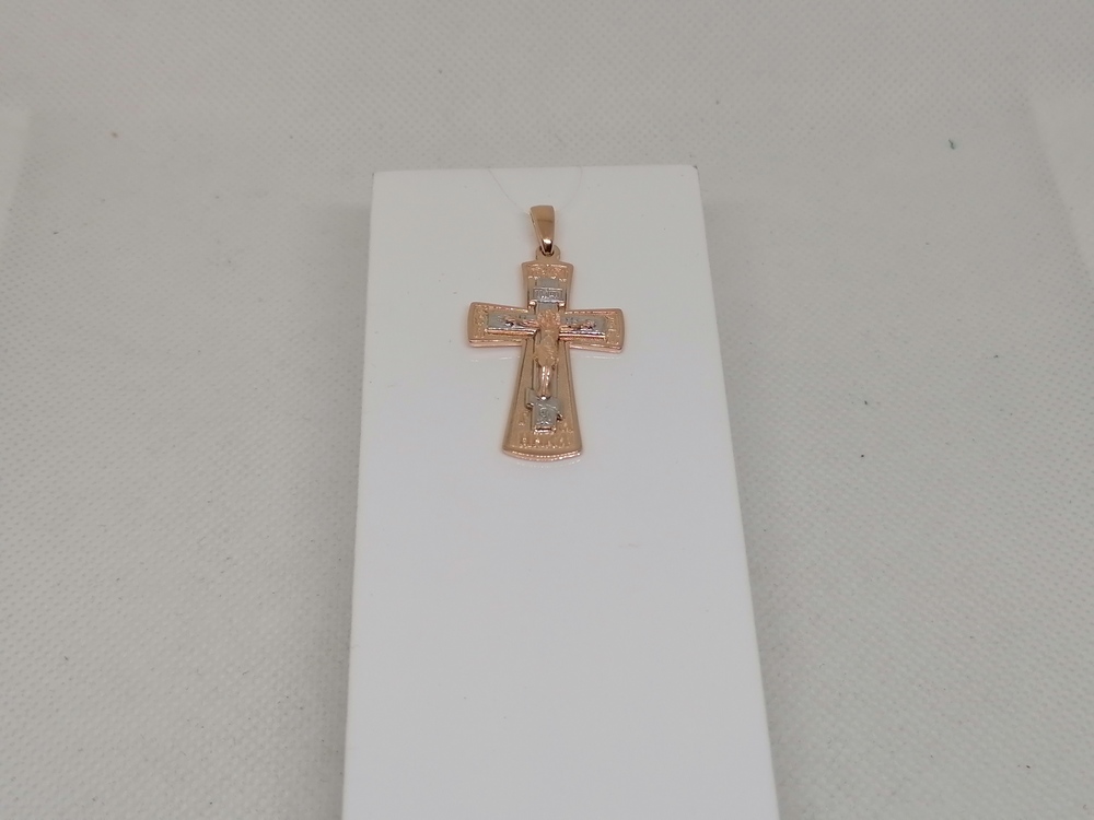 ПОДВЕСКА КРЕСТ без камня (Au 585)