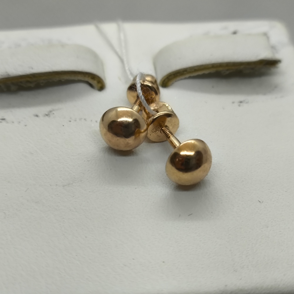 СПУС585 СЕРЬГИ ПУСЕТЫ (Au 585)