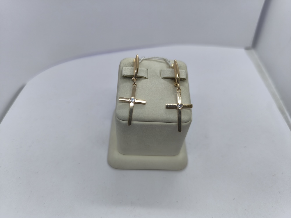 СЕРЬГИ С КАМНЕМ (Au 585)