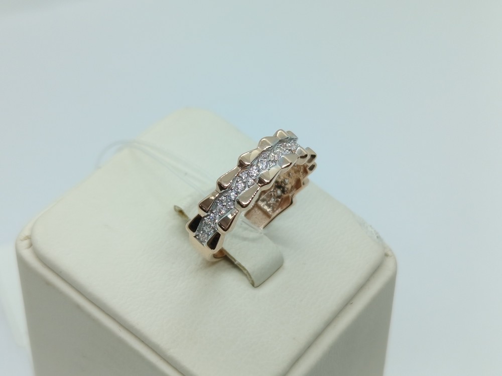 КОЛЬЦО С КАМНЯМИ (Au 585)