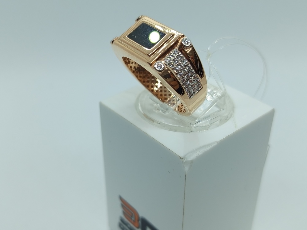 КОЛЬЦО ПЕЧАТКА с камнями (Au 585)