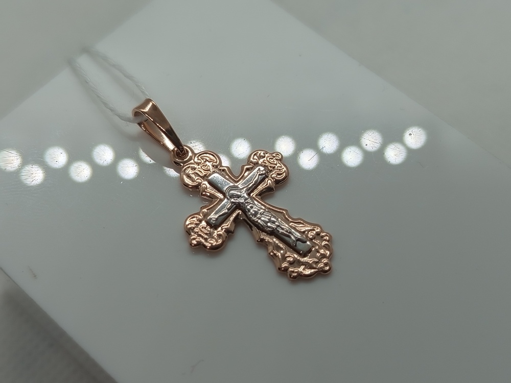 ПОДКБК585 ПОДВЕСКА КРЕСТ БЕЗ КАМНЯ (Au 585)