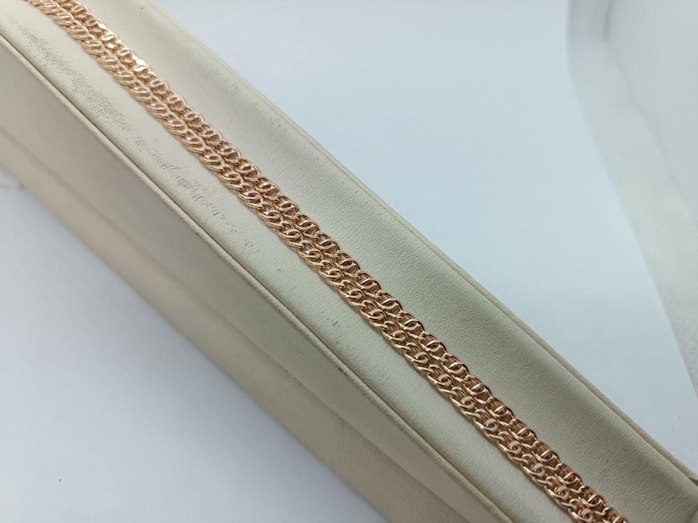 ЦЕПЬ ПУСТОТЕЛАЯ Птичий глаз(глаз пантеры) (Au 585)