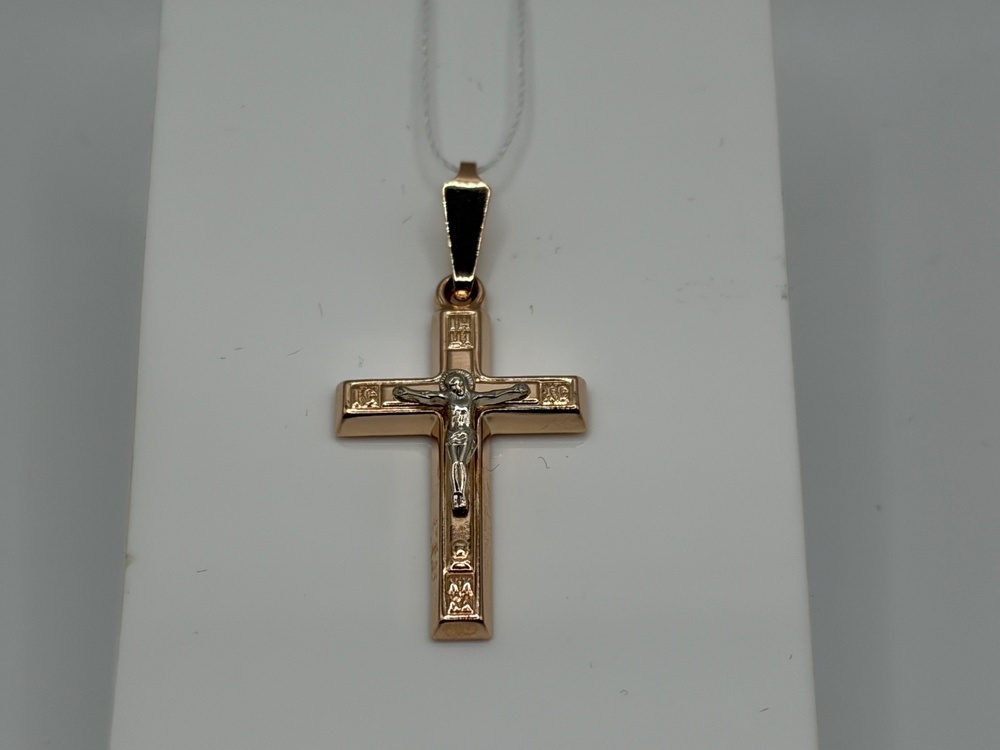 ПОДКБК585 ПОДВЕСКА КРЕСТ БЕЗ КАМНЯ (Au 585)