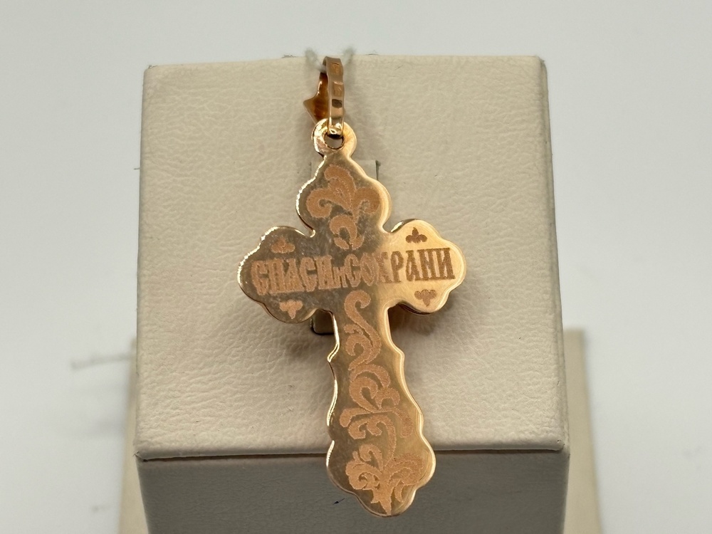 ПОДВЕСКА КРЕСТ без камня (Au 585)