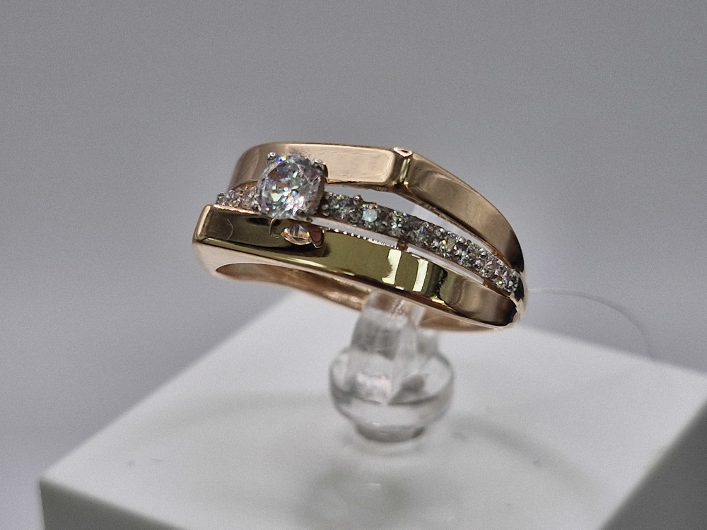 КОЛЬЦО С КАМНЯМИ (Au 585)