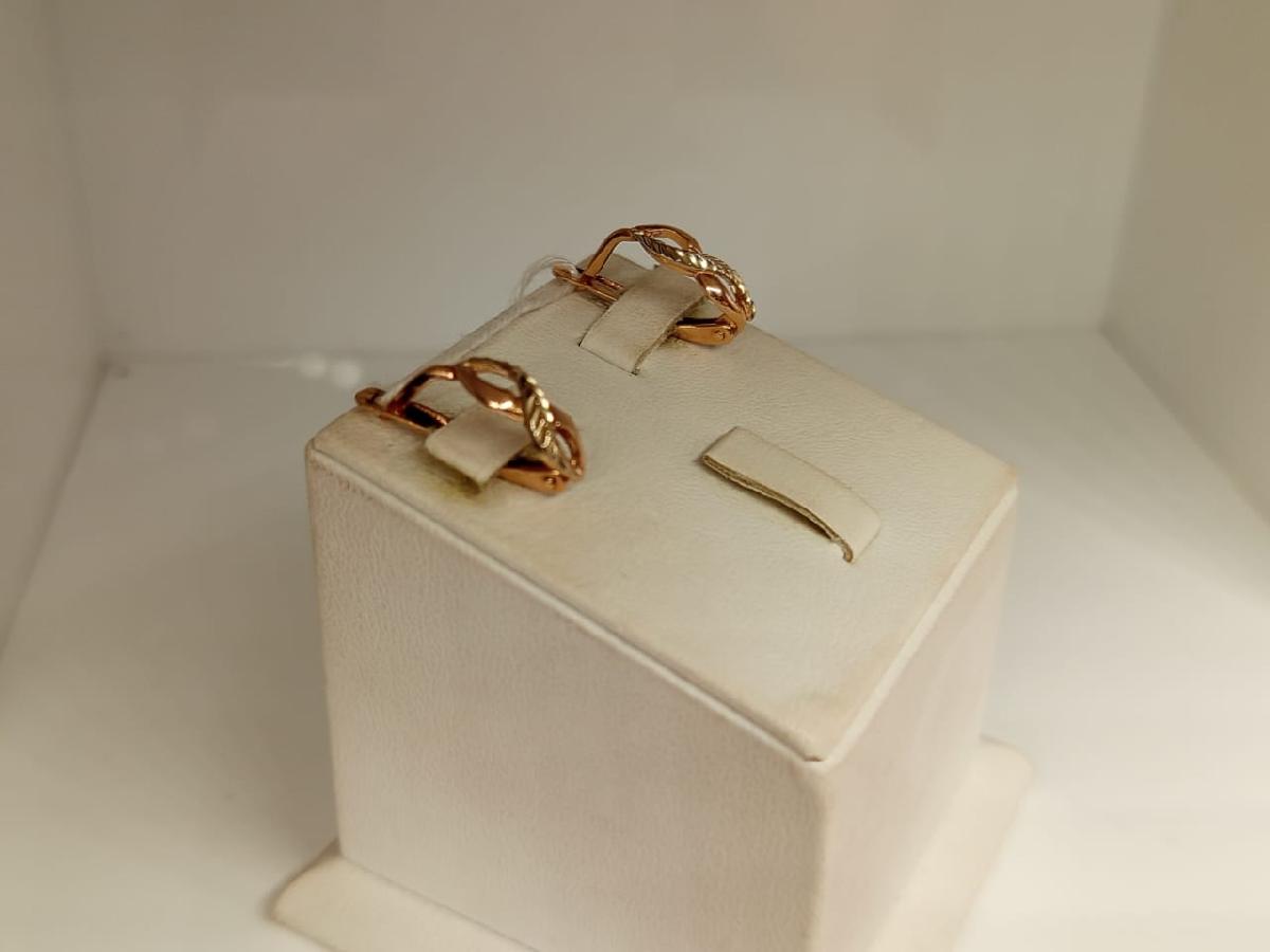 СБКМ585 СЕРЬГИ БЕЗ КАМНЯ (Au 585)